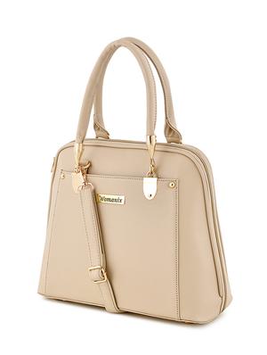 white leatherette (pu) regular handbag - 17552298 - Standard Image - 4