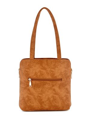 brown leatherette (pu) regular handbag - 17552300 - Standard Image - 2