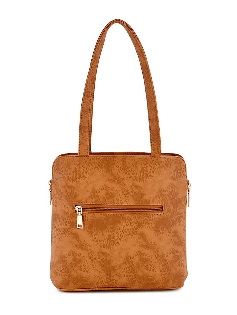 brown leatherette (pu) regular handbag - 17552300 - Zoom Image - 2
