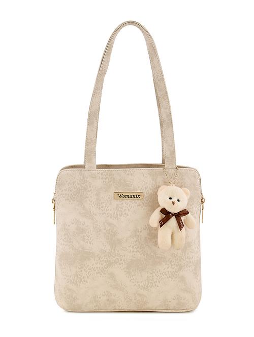 white leatherette (pu) regular handbag - 17552302 - Standard Image - 1