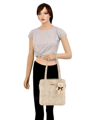 white leatherette (pu) regular handbag - 17552302 - Standard Image - 5