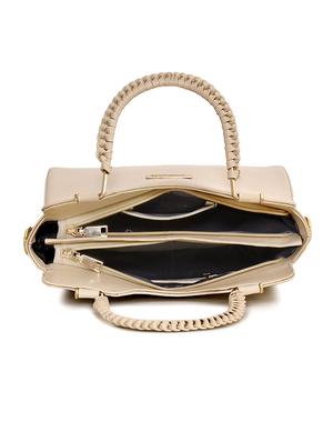 white leatherette (pu) regular handbag - 17552305 - Standard Image - 3