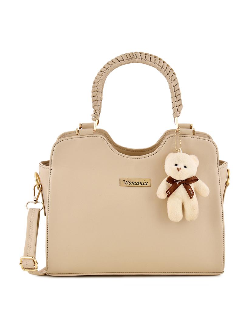 white leatherette (pu) regular handbag - 17552305 - Zoom Image - 1