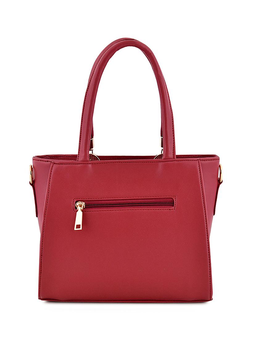 maroon leatherette (pu) regular handbag - 17552306 - Zoom Image - 2