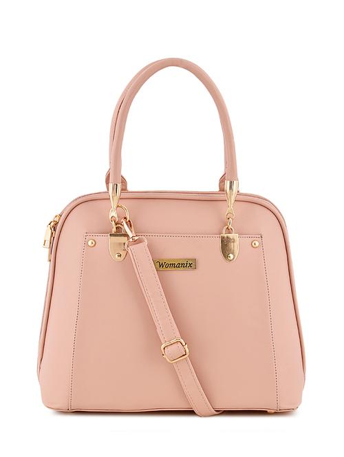 pink leatherette (pu) regular handbag - 17552310 - Standard Image - 1