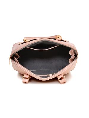 pink leatherette (pu) regular handbag - 17552310 - Standard Image - 3
