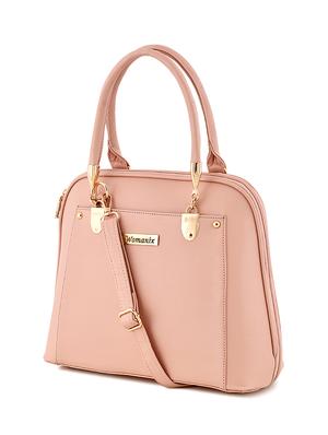 pink leatherette (pu) regular handbag - 17552310 - Standard Image - 4