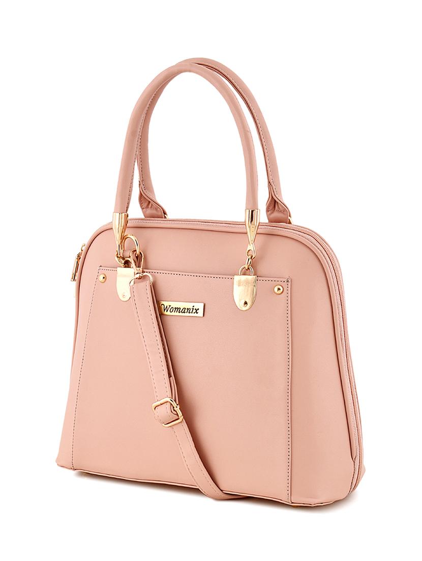 pink leatherette (pu) regular handbag - 17552310 - Zoom Image - 4