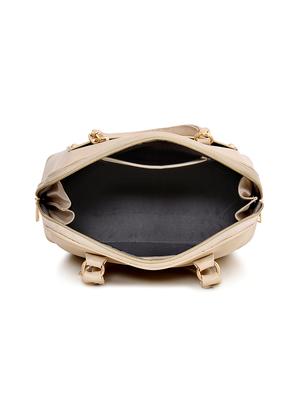 white leatherette (pu) regular handbag - 17552311 - Standard Image - 3