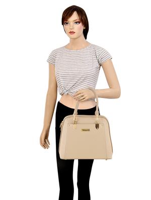 white leatherette (pu) regular handbag - 17552311 - Standard Image - 5