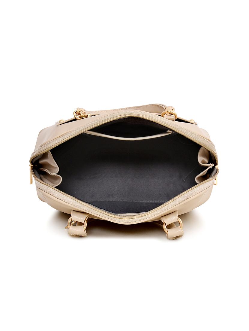 white leatherette (pu) regular handbag - 17552311 - Zoom Image - 3