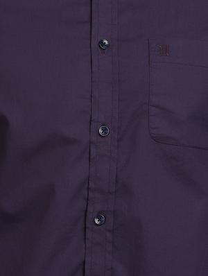 purple solid casual shirt - 17552455 - Standard Image - 5