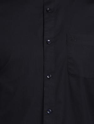 black solid casual shirt - 17552459 - Standard Image - 4