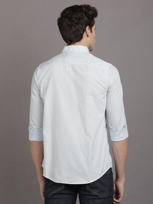 light blue solid casual shirt - 17552466 - Standard Image - 3