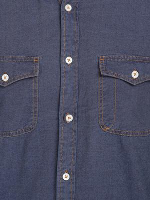 blue solid casual shirt - 17552468 - Standard Image - 5