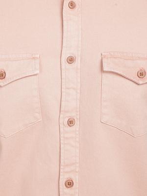 pink solid casual shirt - 17552475 - Standard Image - 5