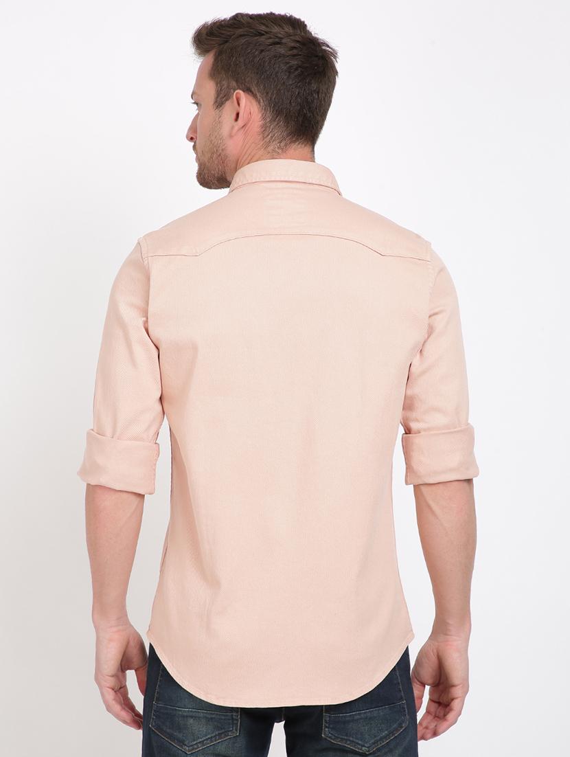 pink solid casual shirt - 17552475 - Zoom Image - 3
