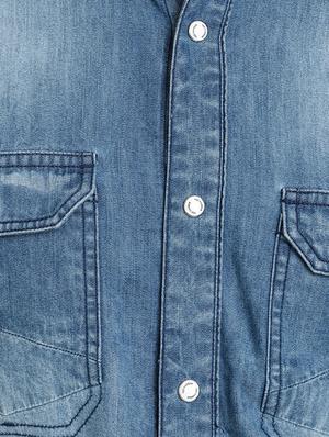 blue faded casual shirt - 17552476 - Standard Image - 5