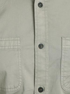 olive green solid casual shirt - 17552483 - Standard Image - 5