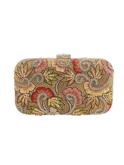 gold leatherette (pu) regular handbag - 17553495 - Very Small Image - 1