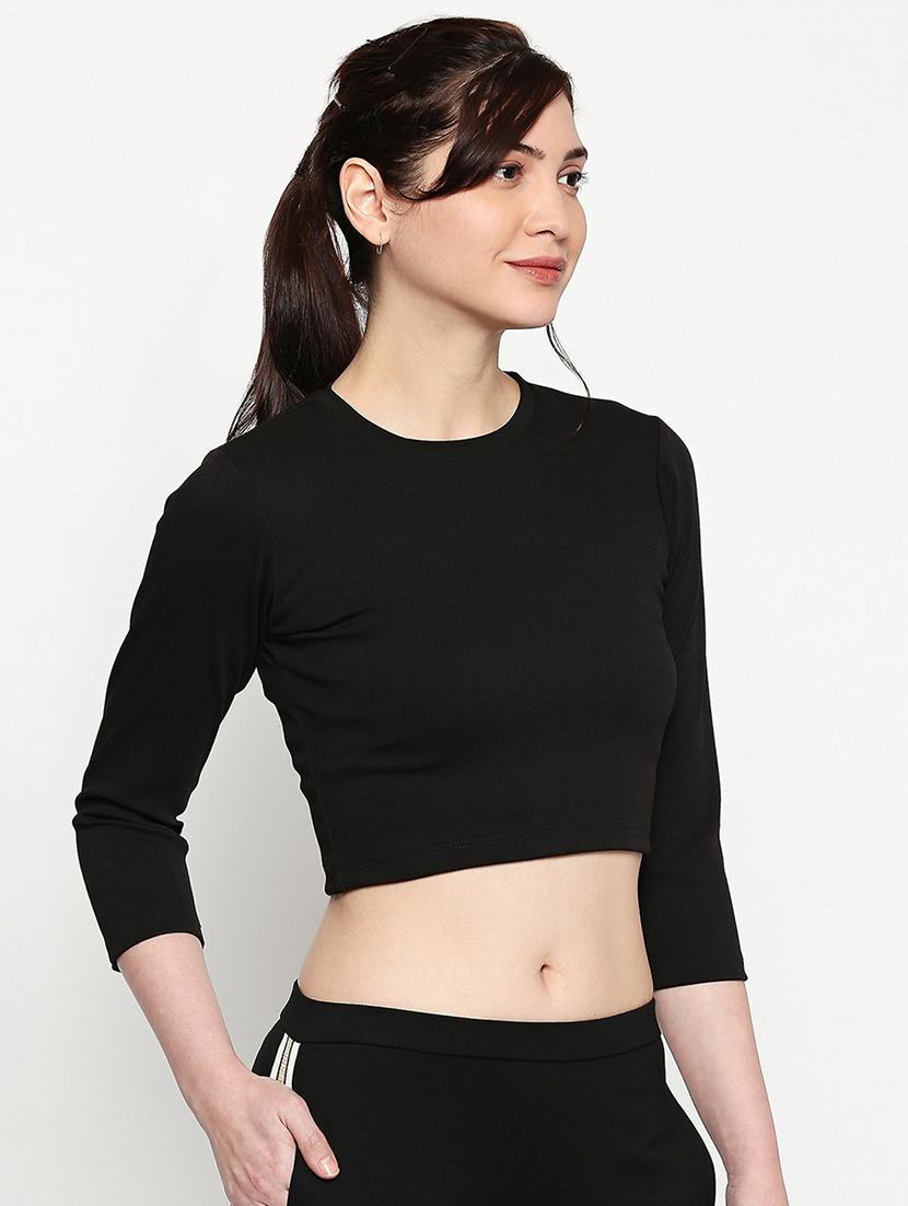 round neck crop top - 17553704 - Zoom Image - 2
