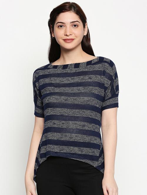 boat neck striped top - 17553705 - Standard Image - 1