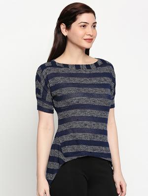 boat neck striped top - 17553705 - Standard Image - 2