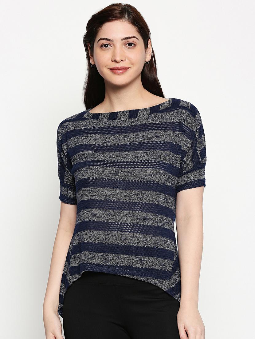 boat neck striped top - 17553705 - Zoom Image - 1