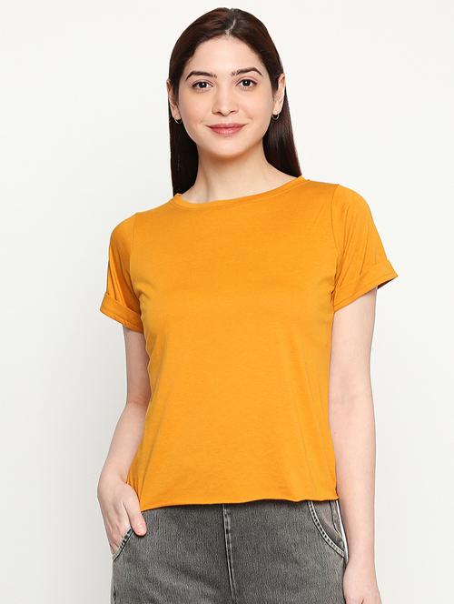 round neck solid tee - 17553712 - Standard Image - 1