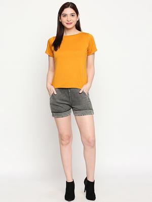 round neck solid tee - 17553712 - Standard Image - 4