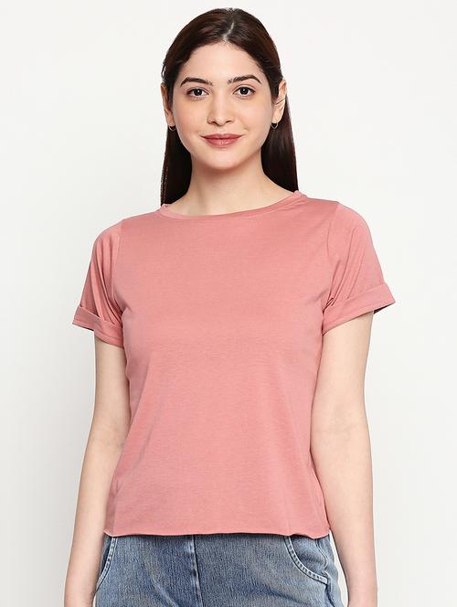 round neck solid tee - 17553713 - Standard Image - 1