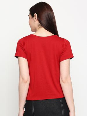 boat neck solid tee - 17553714 - Standard Image - 3