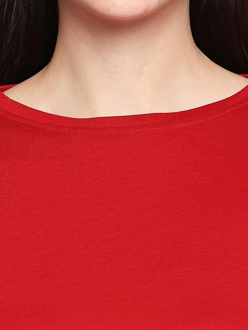 boat neck solid tee - 17553714 - Zoom Image - 5