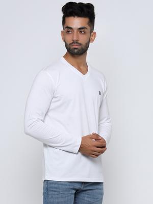 white solid t-shirt - 17553722 - Standard Image - 2