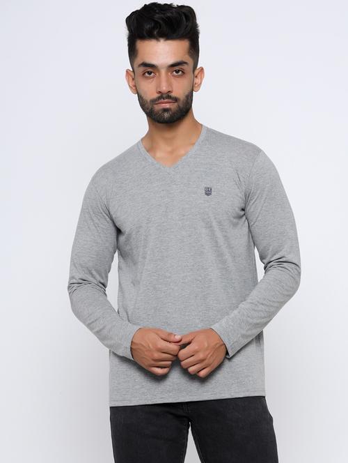 grey solid t-shirt - 17553724 - Standard Image - 1