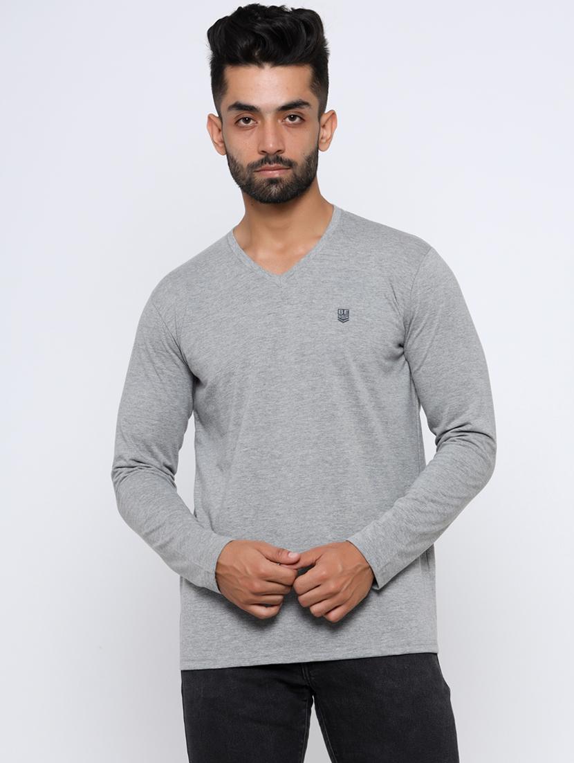 grey solid t-shirt - 17553724 - Zoom Image - 1
