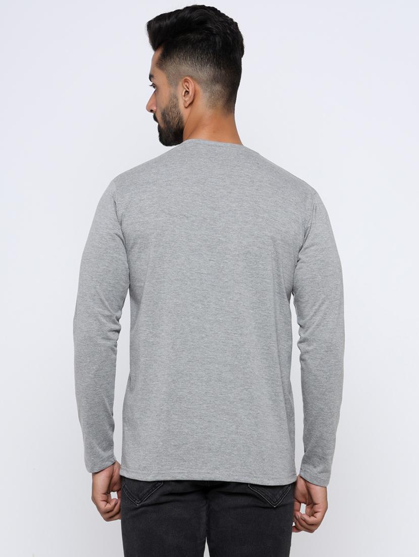 grey solid t-shirt - 17553724 - Zoom Image - 3