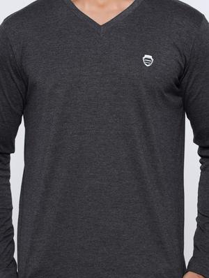 charcoal grey solid t-shirt - 17553725 - Standard Image - 4