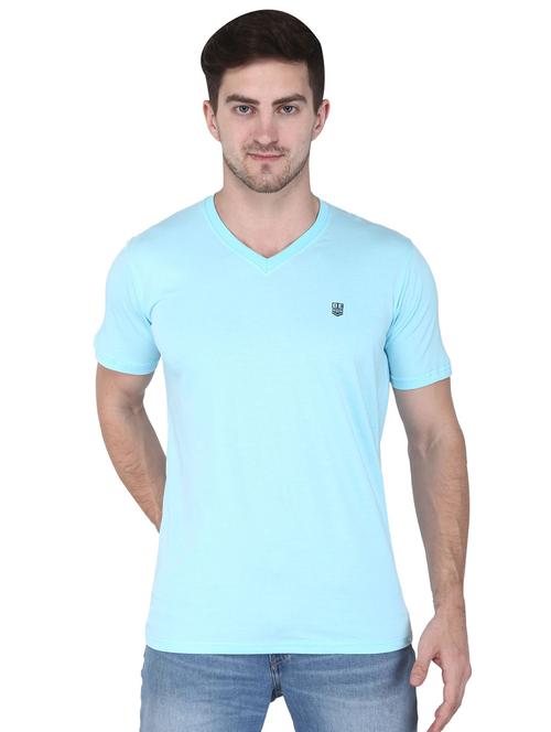 turquoise blue solid t-shirt - 17553728 - Standard Image - 1