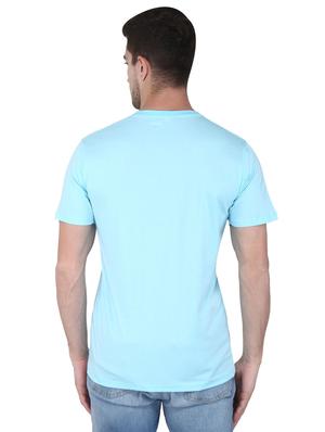 turquoise blue solid t-shirt - 17553728 - Standard Image - 3