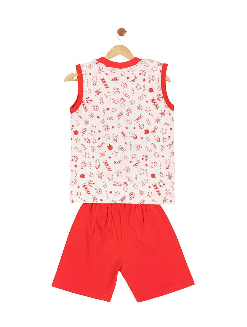 red cotton twin sets - 17553761 - Zoom Image - 4