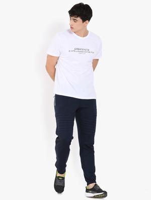 navy blue solid jogger - 17553787 - Standard Image - 4