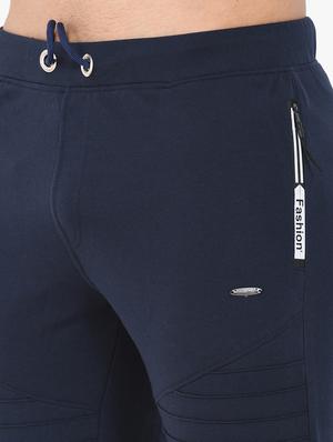navy blue solid jogger - 17553787 - Standard Image - 5