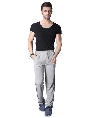 grey solid full length track pant - 17553791 - Standard Image - 4