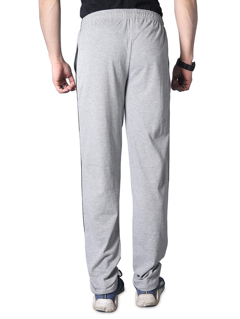 grey solid full length track pant - 17553791 - Zoom Image - 3