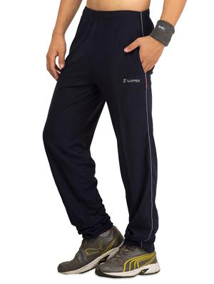 navy blue solid full length track pant - 17553792 - Standard Image - 2