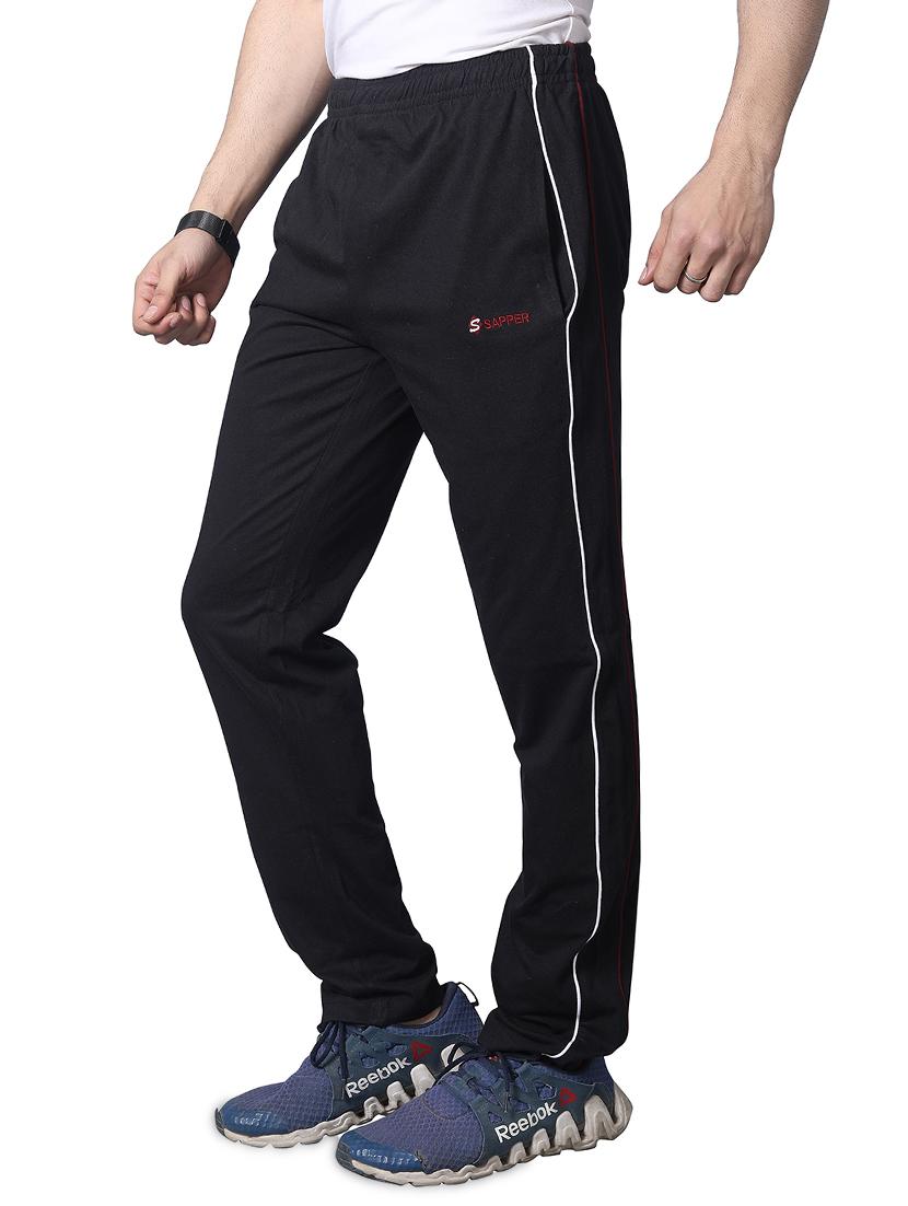 black side striped full length track pant - 17553793 - Zoom Image - 2
