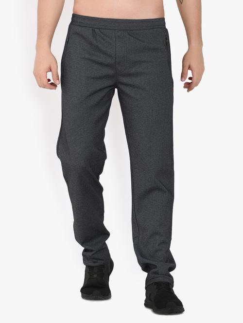 black solid full length track pant - 17553794 - Standard Image - 1
