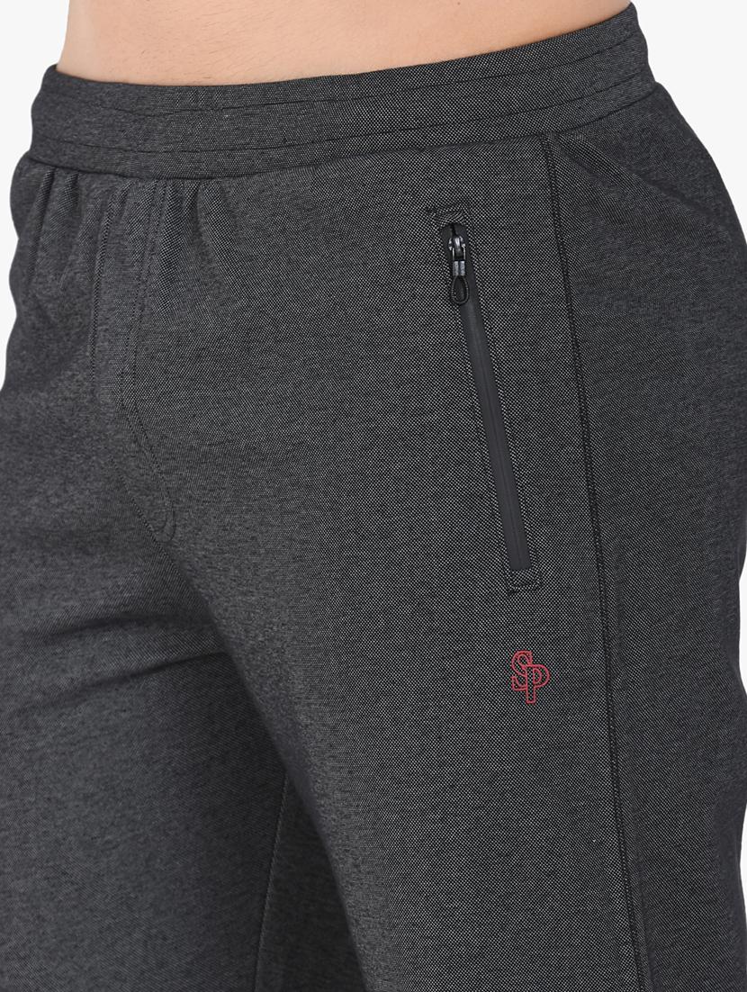 black solid full length track pant - 17553794 - Zoom Image - 5
