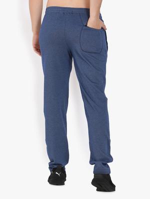 blue solid full length track pant - 17553795 - Standard Image - 3